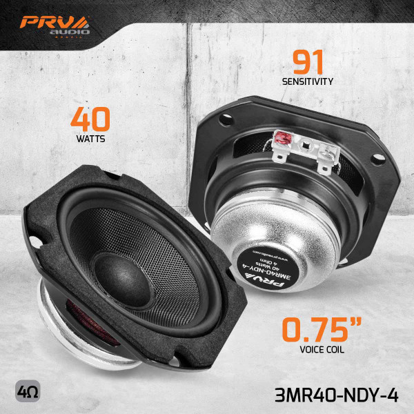 Main product image for PRV Audio 3MR40-NDY-4 3" Neodymium Midrange Speaker 4 Ohms294-3400